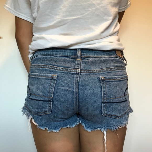 EMBROIDERED AMERICAN EAGLE JEAN SHORTS - Picture 6 of 6